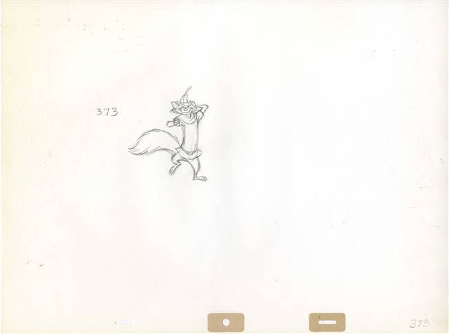 Original Production Drawing of Robin Hood from Robin Hood (1973)