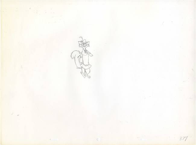 Original Production Drawing of Robin Hood from Robin Hood (1973)