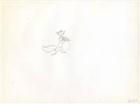 Original Production Drawing of Robin Hood from Robin Hood (1973)