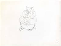 Original Production Drawing of Big Mama from The Fox and the Hound (1981)