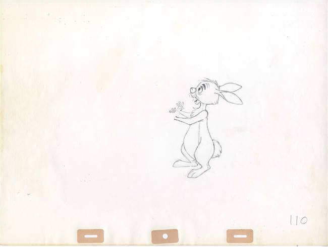 Original Production Drawing of Rabbit from The Many Adventures of Winnie the Pooh (1977)