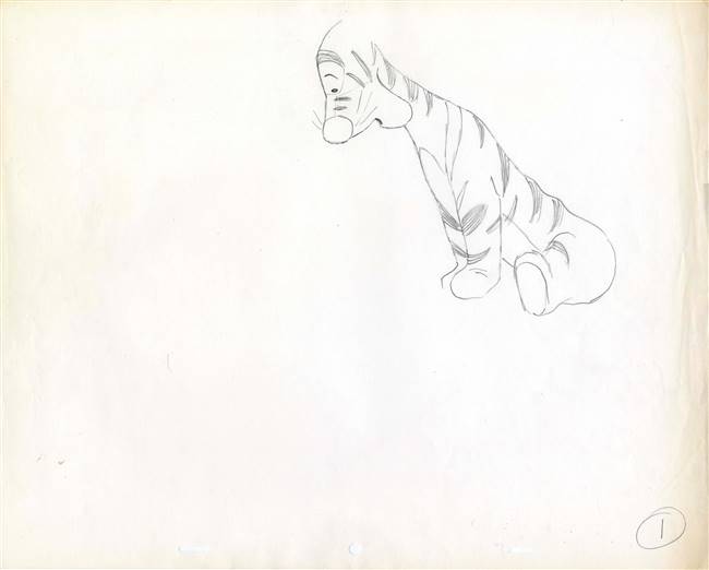Production Drawing of Tigger from Winnie the Pooh and Tigger Too (1974)