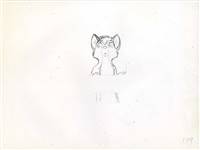 Original Production Drawing of Tod from Fox and the Hound (1981)