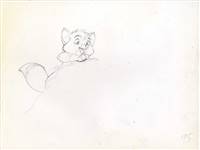 Original Production Drawing of Tod from Fox and the Hound (1981)