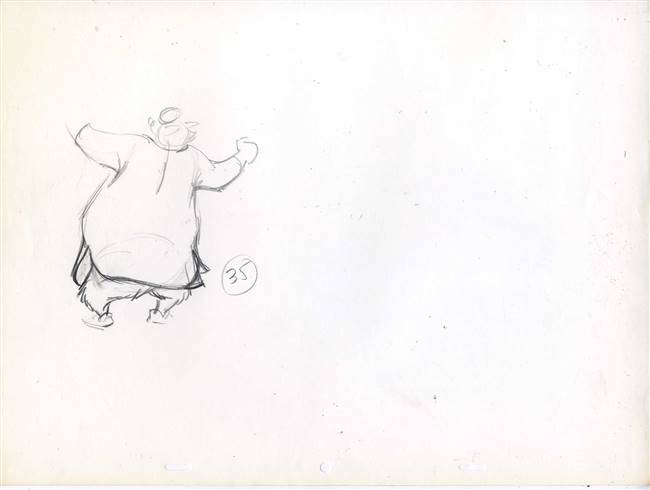 Original Production Drawing of Little John from Robin Hood (1973)