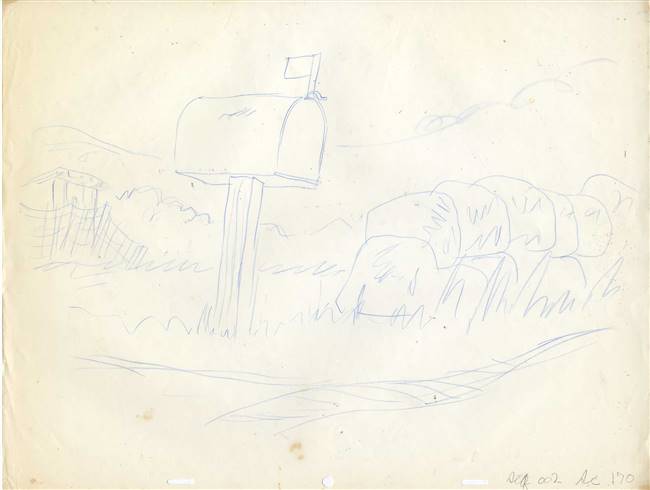 Original Production Layout Drawing of from Fox and the Hound (1981)