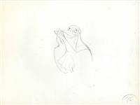 Original Production Drawing of Lady Kluck from from Robin Hood (1973)