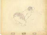 Original Production Drawing of Baloo from Jungle Book (1967)