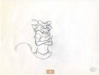 Original Production Drawing of Robin Hood from Robin Hood (1973)