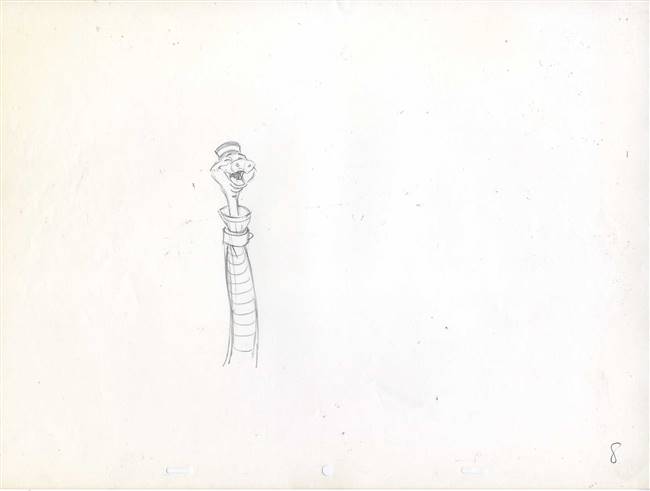 Original Production Drawing of Sir Hiss from Robin Hood (1973)