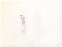 Original Production Drawing of Sir Hiss from Robin Hood (1973)