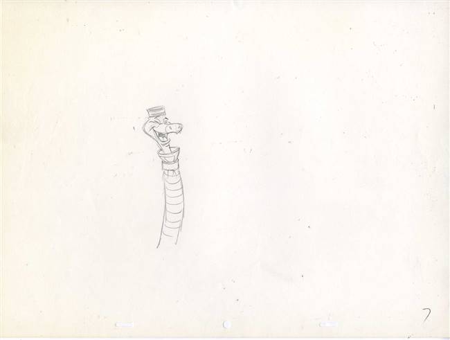 Original Production Drawing of Sir Hiss from Robin Hood (1973)