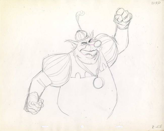 Original Production Drawing of the Sheriff of Nottingham from Robin Hood (1973)