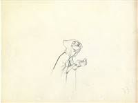 Original Production Drawing of Robin Hood from Robin Hood (1973)