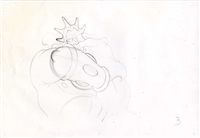 Original Production Drawing of King Triton from the Little Mermaid (1989)