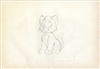 Original Production Drawing of Oliver from Oliver and Company (1988)