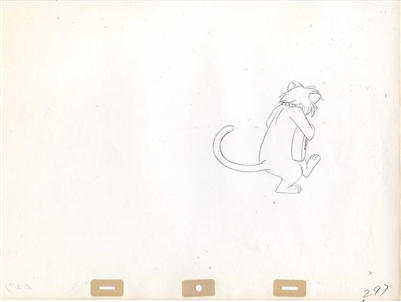 Original Production Drawing of Hit Cat from Aristocats (1970)