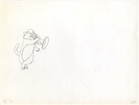 Original Production Drawing of Alley Cat from Aristocats (1970)