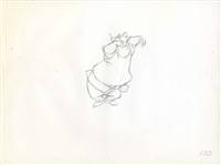 Original Production Drawing of Little John from Robin Hood (1973)