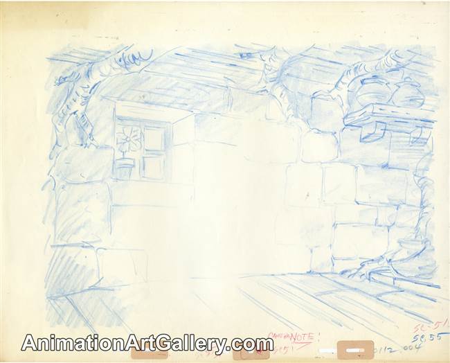 Layout Drawing of a cottage from Robin Hood