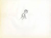 Original Production Drawing of Evinrude from The Rescuers (1977)