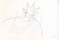 Original Production Drawing of King Triton from the Little Mermaid (1989)