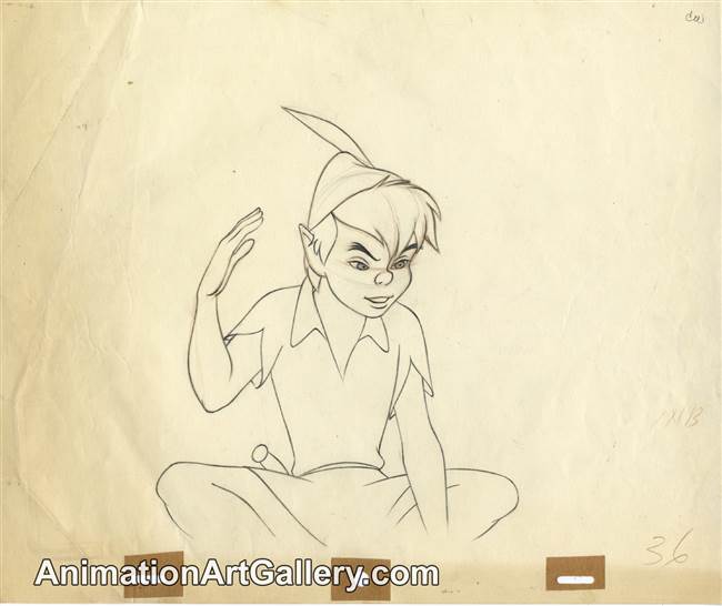 Production Drawing of Peter Pan from Peter Pan