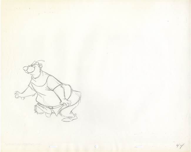 Production Drawing of Little John from Robin Hood