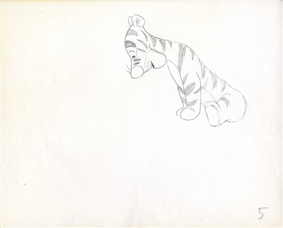 Original Production Drawing of Tigger from Winnie the Pooh and Tigger Too