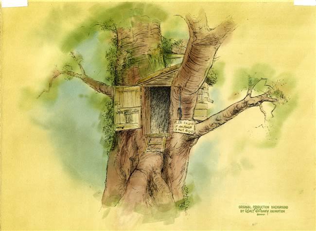 Original Production Background from Winnie the Pooh and the Honey Tree (1966)