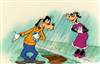 Presentation Cel of Goofy and Clarabelle Cow from Disney