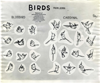 Photostat of some birds from Sleeping Beauty