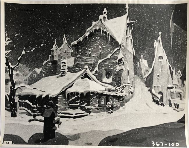 Production Photostat of Geppetto's Workshop from Pinocchio (1940)