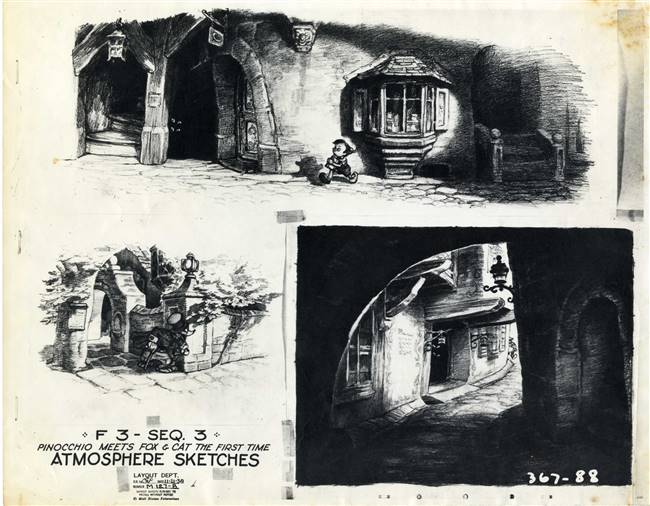 Original Production Photostat of Pinocchio from Pinocchio (1940)