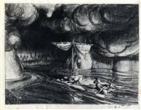 Original Production Photostat of Pinocchio, Geppetto, and Figaro from Pinocchio (1940)