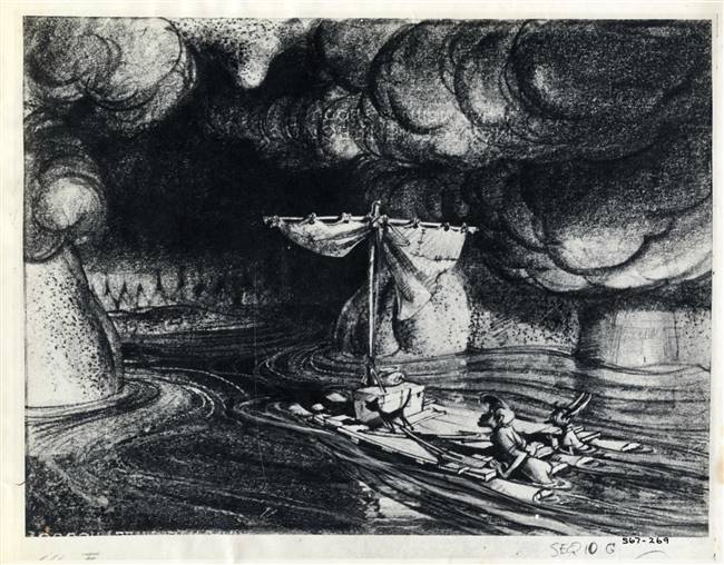 Original Production Photostat of Pinocchio, Geppetto, and Figaro from Pinocchio (1940)