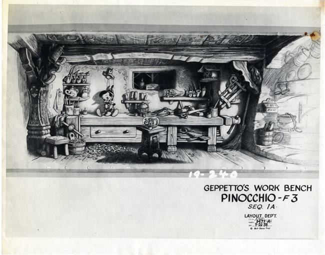 Original Production Photostat of Pinocchio from Pinocchio (1940)