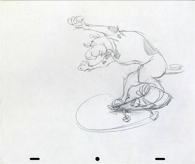 Original Publicity Drawing of Scooby Doo