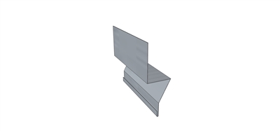 Rodent Guard Cap Galvanized 10' L for 7.2 Metal Roofing