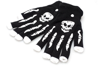 LED Finger Skully Riding Gloves