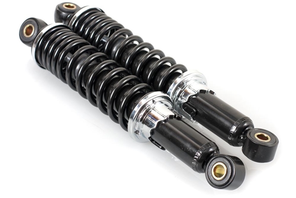 Adjustable BLACK Moped Rear Shocks - 280mm