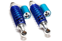 Blue Adjustable Length 320mm - 340mm Gas Moped Shocks
