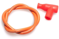 7mm Performance Racing Orange Moped Spark Plug Wire & Boot