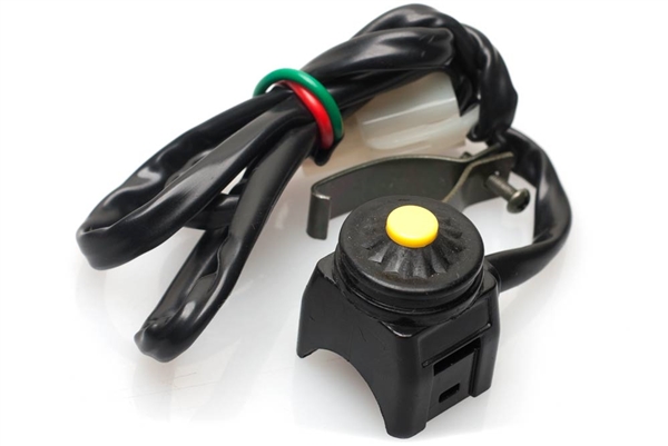 Waterproof YELLOW Button Moped Kill Switch