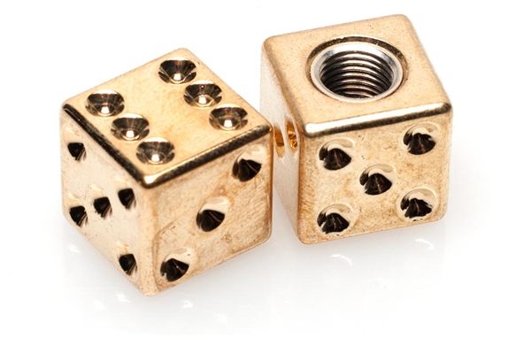 GOLD DICE Valve Stem Caps