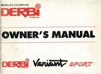 Free Derbi Variant SPORT Owners Manual