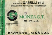 Free Garelli Monza Moped Owners Manual