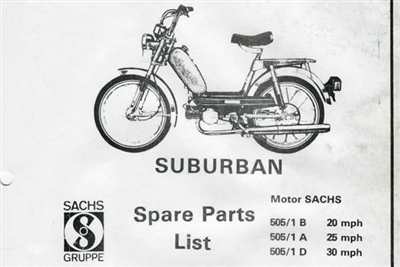 Free Sachs Suburban and Sachs Prima Moped Spare Parts Catalog
