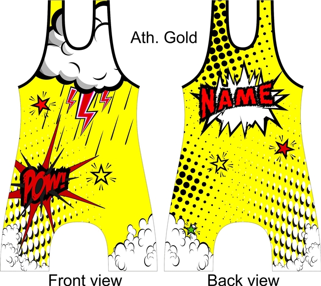 Sublimated singlet comic book theme