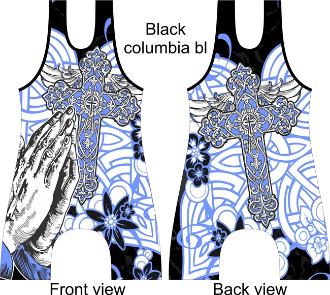 Poly based custom sublimated wrestling and lifting singlet